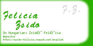 felicia zsido business card